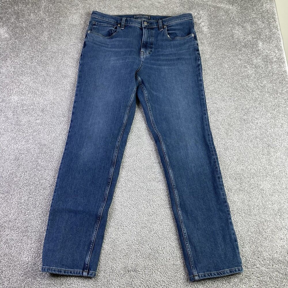 Everlane Uniform Jeans Men’s 33X29 Blue Slim Straight Relaxed Mid-Rise Dark Wash